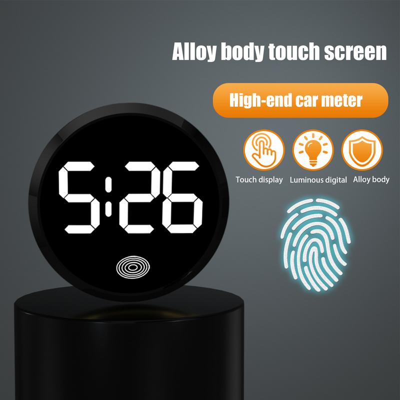 Car Dashboard Digital Clock Vehicle Touch-Activated Car Vent Clocks Watch Waterproof Auto LED Air Vent Watch For Automotive SUVS