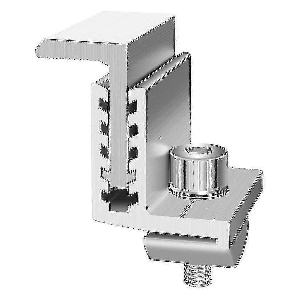 4 Packs Solar Panel Mounting Brackets Adjustable End Panel Clamp Aluminum Bracket For Solar Panel Photovoltaic Mounting