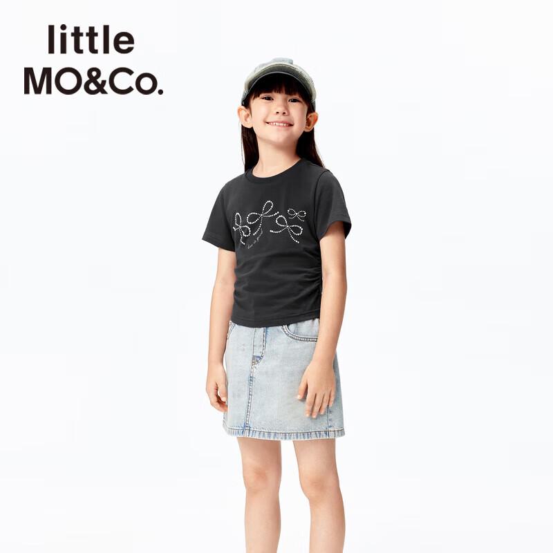 Little MO&Co. Girls  Bow Short Sleeve T-Shirt