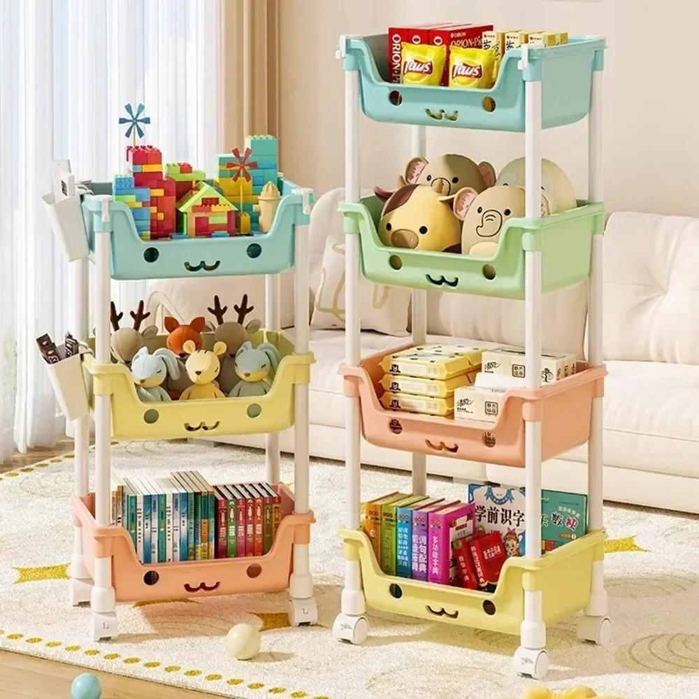 Spielzeug-Aufbewahrungswagen, Bücherregal, Snack-Rack für Kinder, Aufbewahrungs-Organizer, Badezimmer-Zubehör, Schrank-Organizer, Küchenaufbewahrung