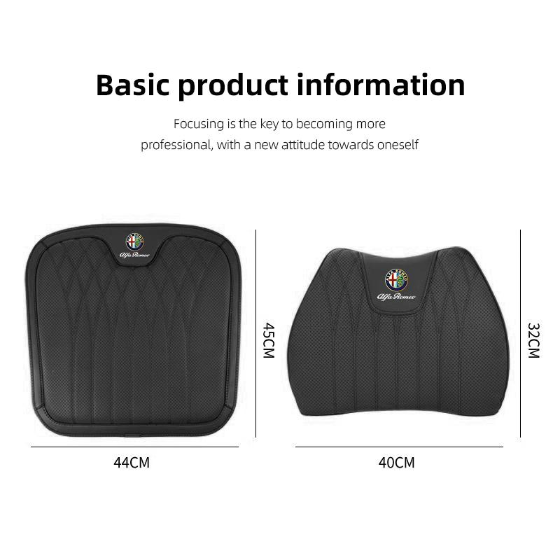 For Alfa Romeo Car Dedicated Seat Cover Memory Sponge Lumbar Support For Alfa Romeo Giulia Stelvio Giulietta 156 159 147 Tonale