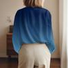 Skjorte for kvinner Bluse med knapp Langermet Uformell Basic skjortekrage Vanlig topp