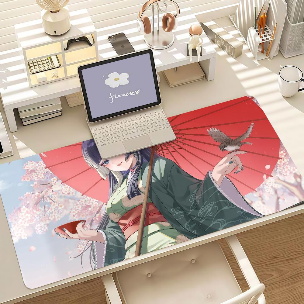 Anime Virtual Idol Juufuutei Raden Large Mouse Pad Gaming Desk Mat Nonslip Rubber Base For Laptop Pc Desktop Decor