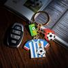 Football Peripheral Keychain, Football Jersey Keychain with Enamel Color, Lightweight Portable Sports Fan Accessory