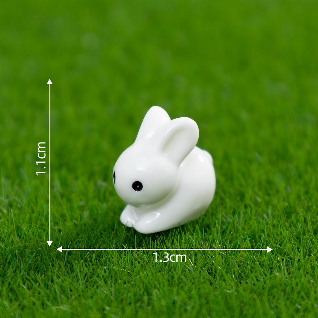 10/20/50/200PCS Mini Resin Bunnies Miniature Figures Easter decorations Ornament Micro Landscape Dollhouse Decoration Diy Crafts