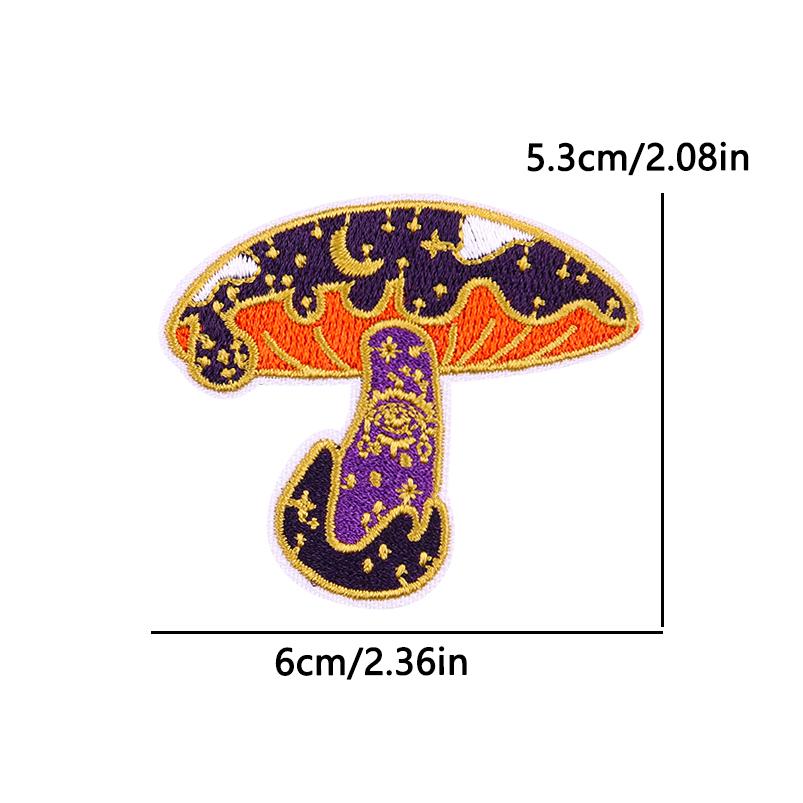 West Cowboys Iron On Patches For Clothing thermoadhesive Patches For Clothes Mushroom Embroidery Patches For Hat/Jeans DIY Badge