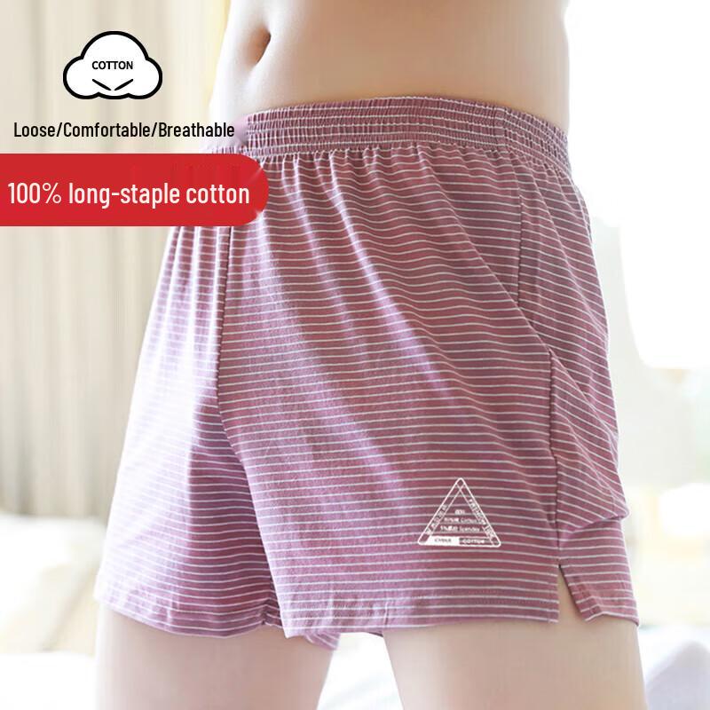 LANGSHA Men's Pure Cotton Loose Boxer Briefs