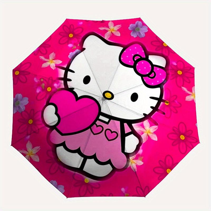 

1pc Hello Kitty Automatic Umbrella - 8-Rib Foldable Design, Outdoor Adventures, Durable Canopy Material yy250823126