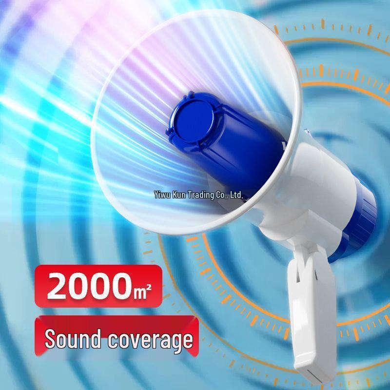 Handheld Megaphone Yelling Street Vendor - Super Loud High-Volume Loudhailer with Recording