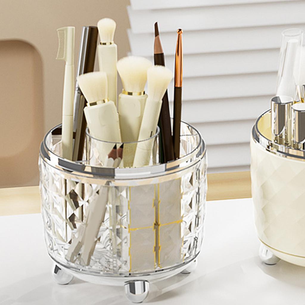 Rotating Pen Holder Desktop Makeup Brush Storage   Plastic Home Decoration for Cosmetics Pencil