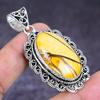Natural Brecciated Mookaite 925 Sterling Silver Jewelry Pendant 2.17" ETC-14615