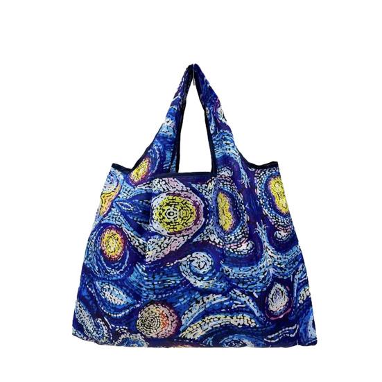 

Shopping Bag Foldable Large Capacity Tote Durable Oxford Reusable Grocery Bag Strong Load-Bearing Shoulder Storage Bag B