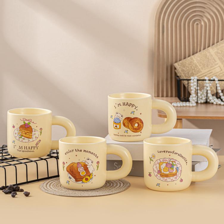 High Value Ceramic Cup Bear Mug Household Couple Water Cup Cute Gift Souvenir Gift Coffee Cup
