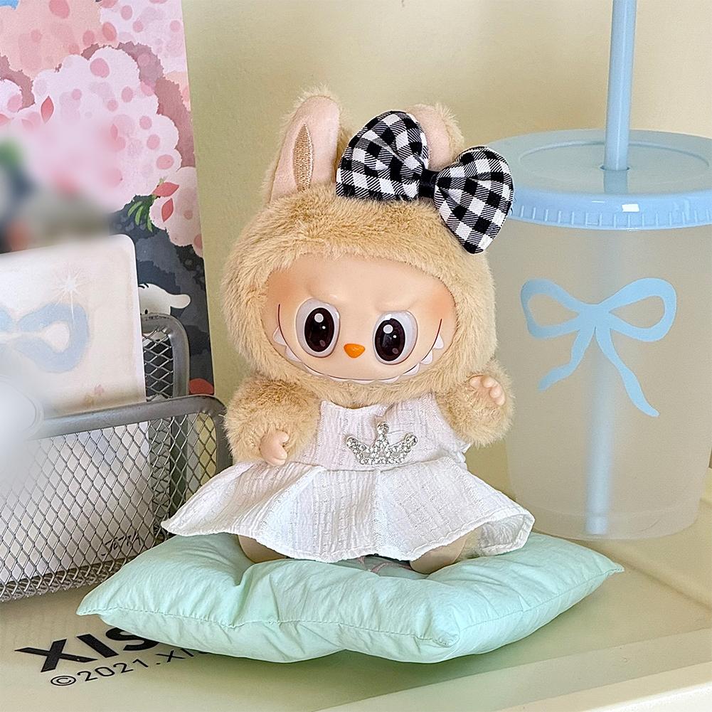For 17cm Labubu Doll Clothes Fashion Clothes Dress Doll Clothes Color Match Overalls Dolls Accessories Cute Decoration Little Clothes