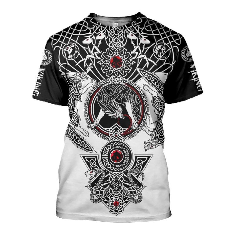 Printed Trend Men's T-shirt 3D T-shirt Fashion Digital Printed Short Sleeve Shirt