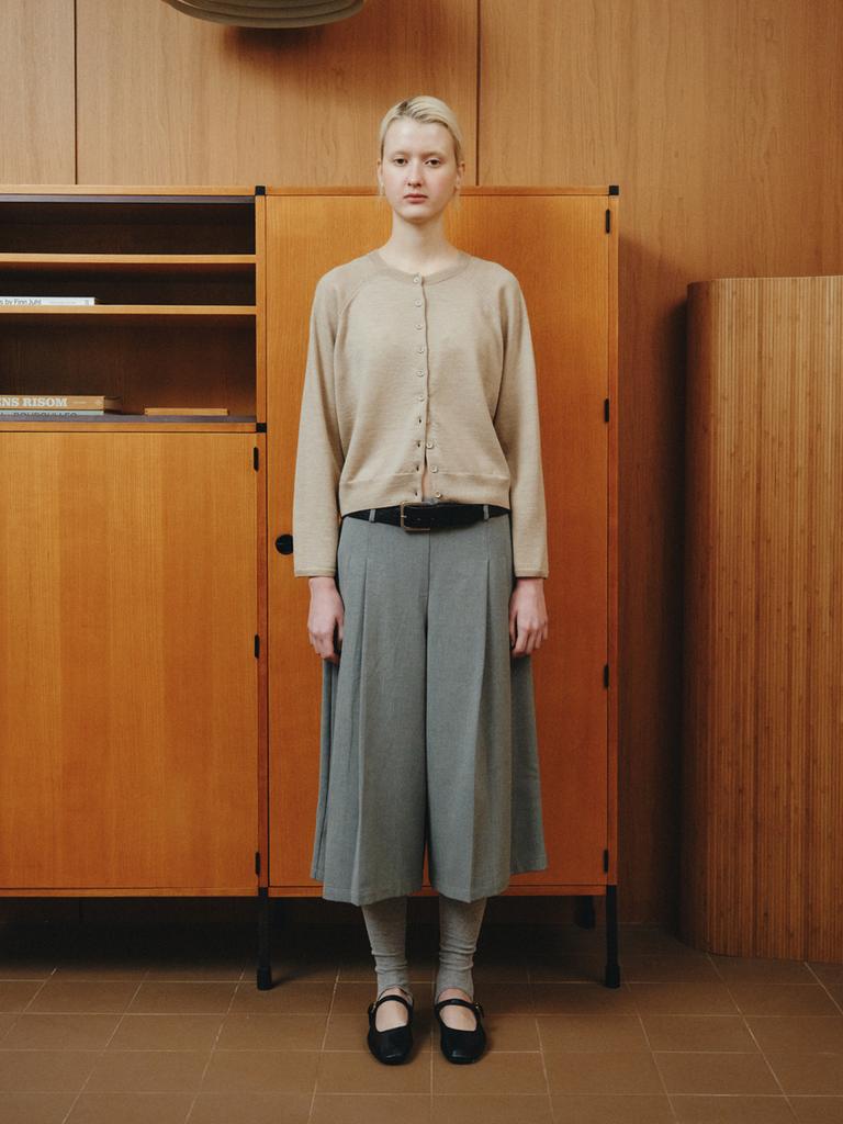 Reply Wool Round Cardigan_Beige