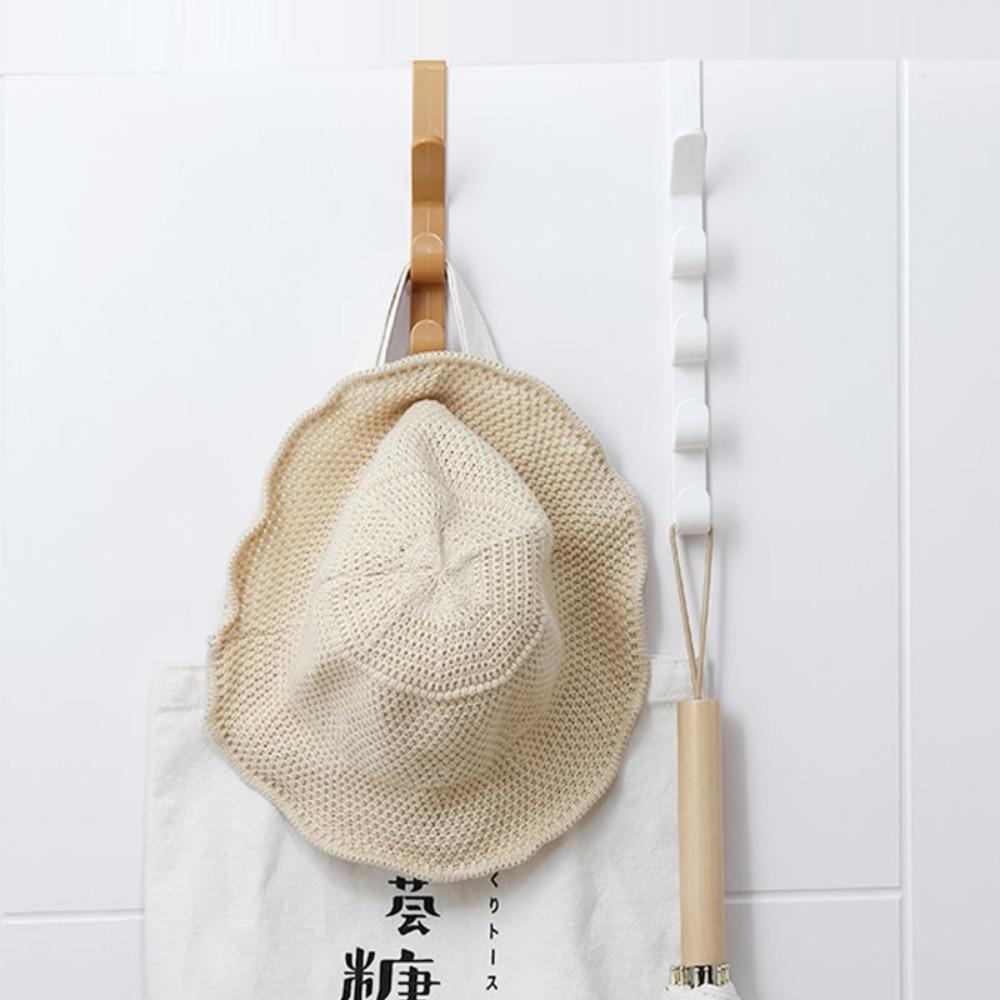 Five-segment Door Hanger Hook Multi-functional Coat Bag Towel Door Seamless Rack Home Bedroom Organizer Utensils Hook