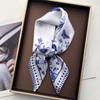 Luxury Square Scarf For Women Elegant Floral Print Ladies Hijab Neckerchief Shawl For Travel Soft Stain Imitation Silk Scarves