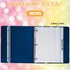 100 Pcs 3 Hole   Holders For  11.8In Plastic  Nizer 3 Ring Binder Insert Strips Clear