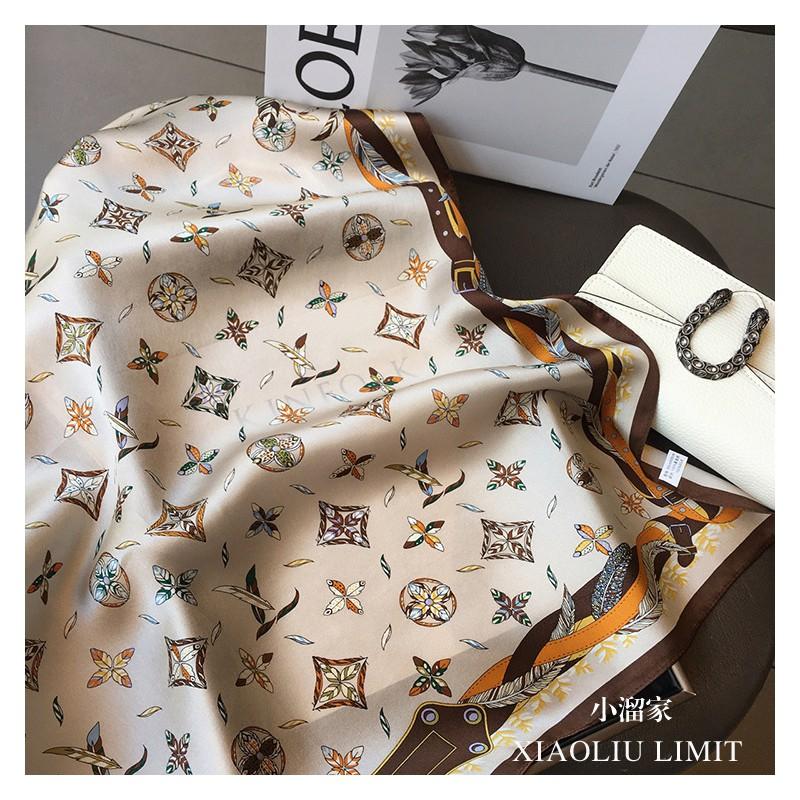 100% Pure Mulberry Silk Square Scarf 68x68cm Lightweight Winter Shawl Women