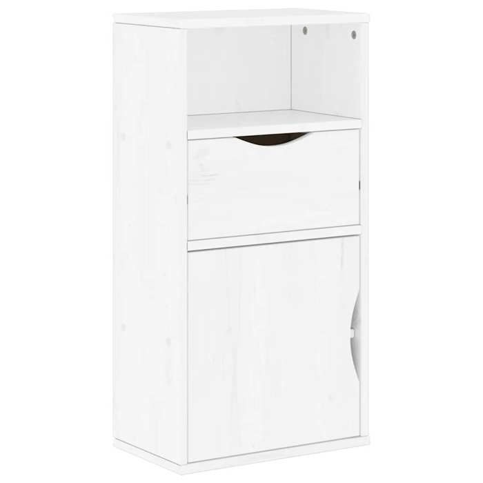 VidaXL Armoire latérale tiroir ODDA blanc 40x24x79 cm bois massif pin, armoire, buffet, meuble de rangement de cuisine, 4103600