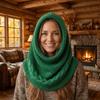 2-in-1 Neck Warmer Knit Neck Cover Chic Turtleneck Loop Scarf  Commute