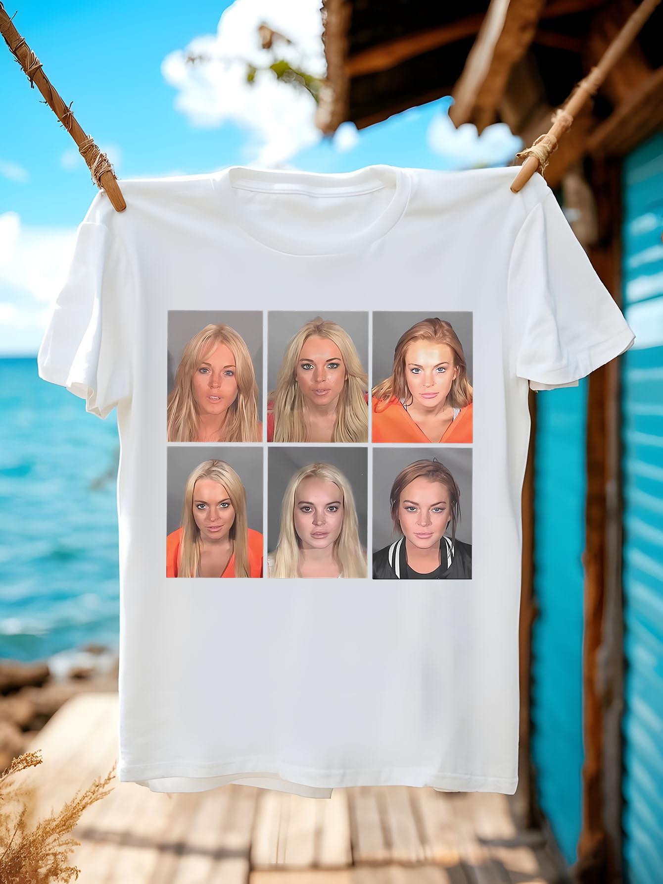 Lindsay Lohan Mugshot Vintage Tshirt Vintage Grunge Tshir... XXXL