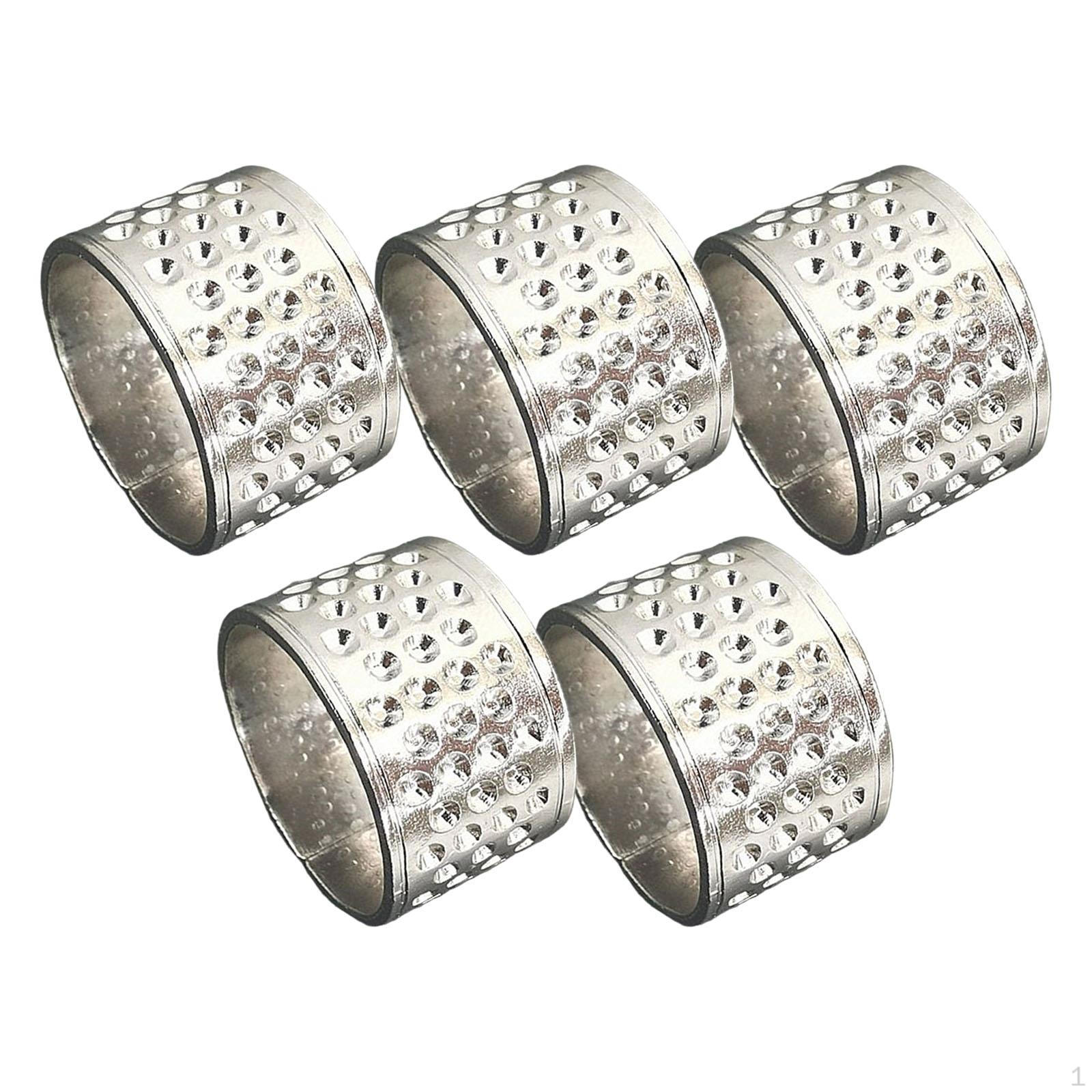 

5x Sewing Thimble,Finger Protector Sturdy Fingertip Thimble Thimbles for Hand Embroidery
