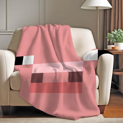 Cartoon Pixel Game M-minecraft-s Blanket Warm And Soft Suitable For Bedroom Living Room Sofa Bed Office Travel Camping