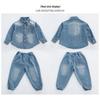 2025 Jungen Koreanischer Stil Frühling/Herbst Denim Zweiteiler Strickjacke Set