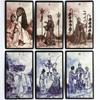 Chinese Opera Tarot Deck Black Border, Waite-Based System 78 Pcs Cards Perfect for Collectors & Readers 10.3*6cm