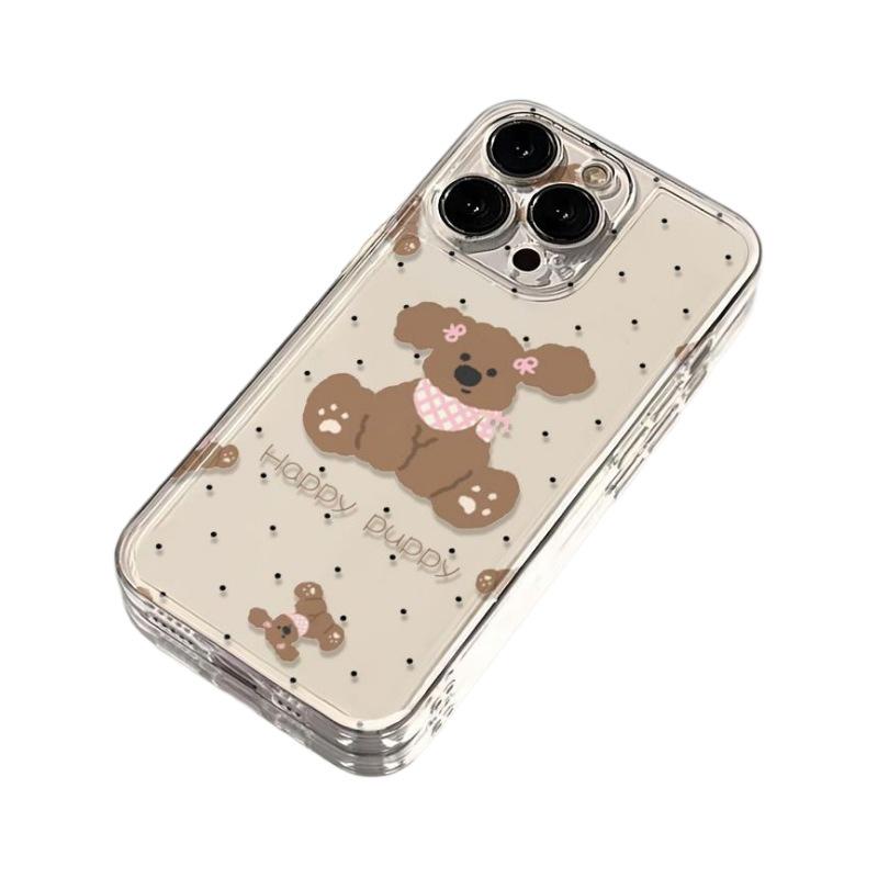 Happy Doggy Clear Soft Phone Case for Apple iPhone 16/15/14/13/12 Pro Max