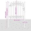 Fence Gate EMMEN with Spikes Steel 103 x 109.5 cm Black