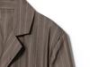 Striped Padded Shoulder Suit Jacket & Pleated Trousers Set