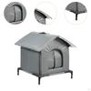 Outdoor Cat House Elevated Warm Protection Shelter Pet Supplies for Winter Barn Community