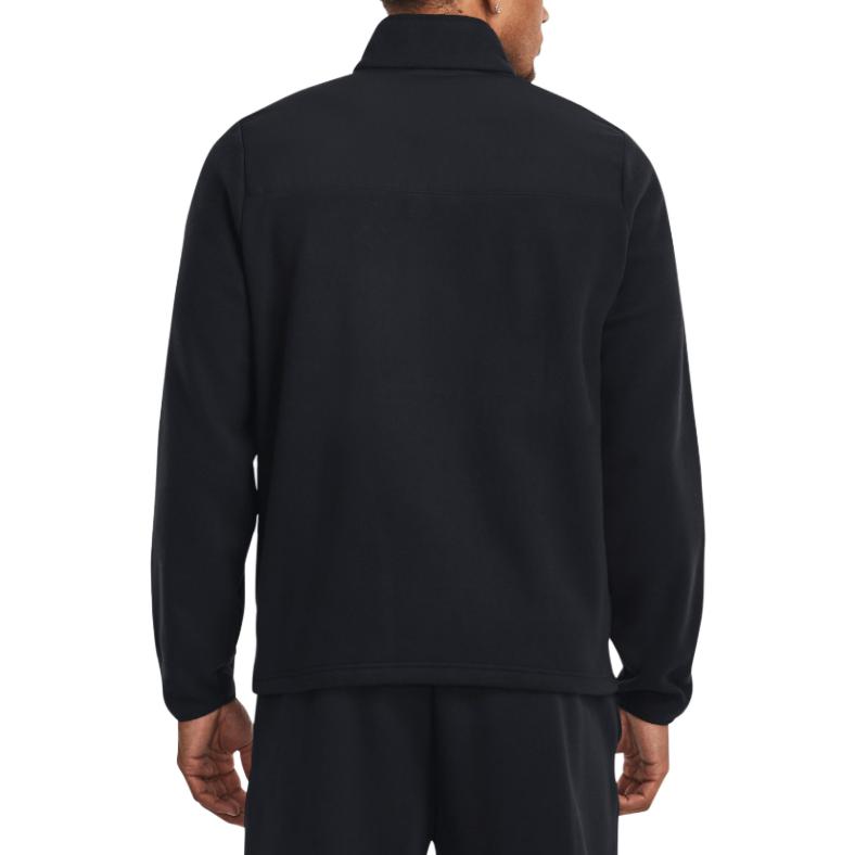 Under Armour Solid Color Half-Zip Stand Collar Long Sleeve Jacket Men Jacket Black 1379916-001