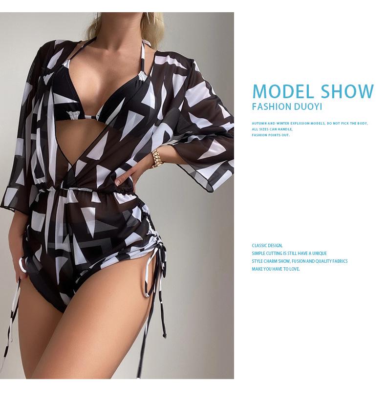 Women's Three-Piece Sexy Bikini Swimsuit - Split Design, High-End European and American Style