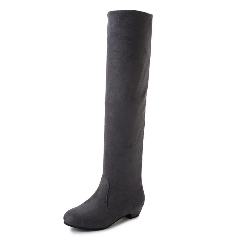 New Winter Thigh High Boots Women Shoes Over The Knee Boots Flat Long Ladies Rubber Boots  De Mujer Botas