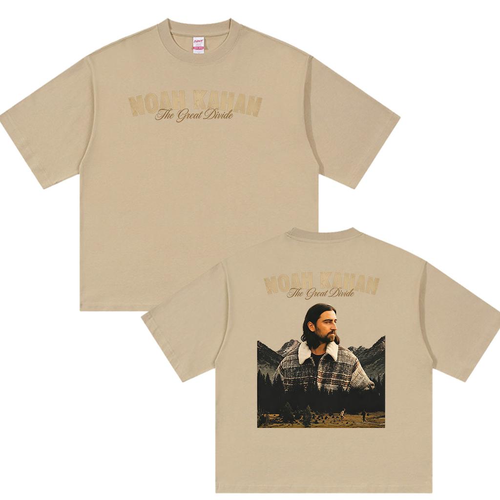 Noah Kahan The Great Divide Tour 2026 Graphic T Shirts Unisexs Vintage Fashion Cotton Short Sleeve Tshirt Hip Hop Clothing Tshirt