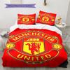 Set cu cuvertură și fețe de pernă Man Utd Decor Acasă Cadou de Ziua de Naștere (1 * husă de pilotă + 2 * fețe de pernă, fără miez)