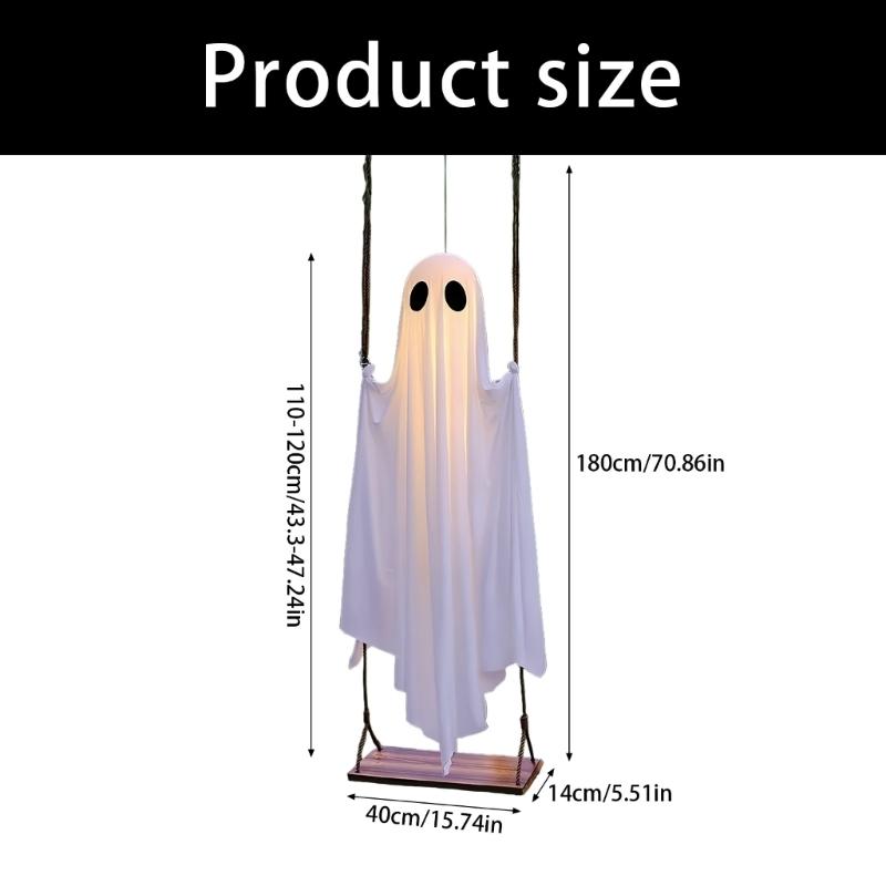 Unique Cloth Specters on Swing Figurine Enchanting Cloth Swing Specters Halloween Accessory for a Haunting Atmosphere