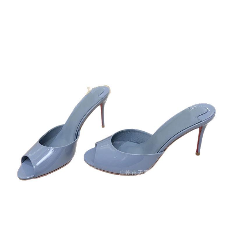 Pavasaris 2026 Sieviešu lakādas stiletto sandales