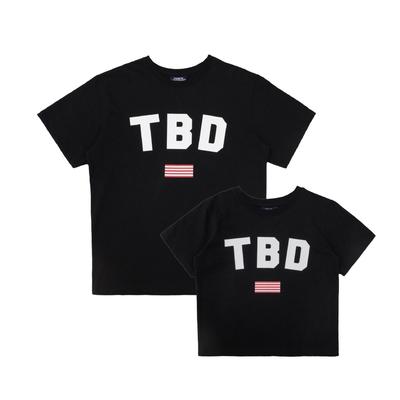 Tomseubeolseudei Tbd Flag Logo Half T-Shirt Black