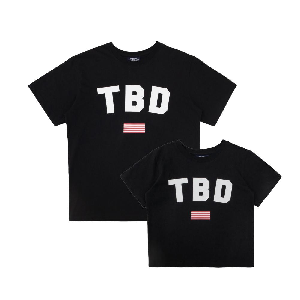 Tomseubeolseudei Tbd Flag Logo Half T-Shirt Black