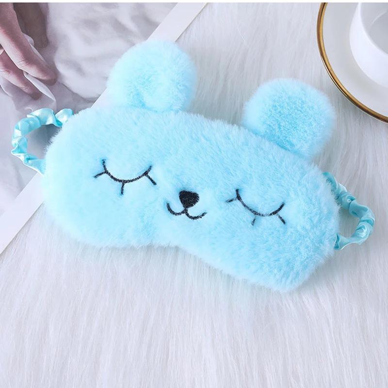 Cute Cartoon Rabbit Plush Sleeping Eye Mask Comfortable Sleep Mask Sleep Aid  Home Shading Light Eye Cover Eyeshade