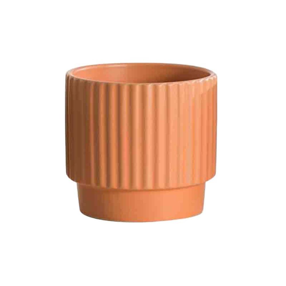 

Креативные керамические мини-горшки для растений, прочные самодельные горшки для суккулентов, прочные дренажные отверстия, вертикальный полосатый горшок для растений, современный декор