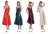 Plus Size Satijnen Diepe V-hals Spaghetti Bandjes Nachtjapon