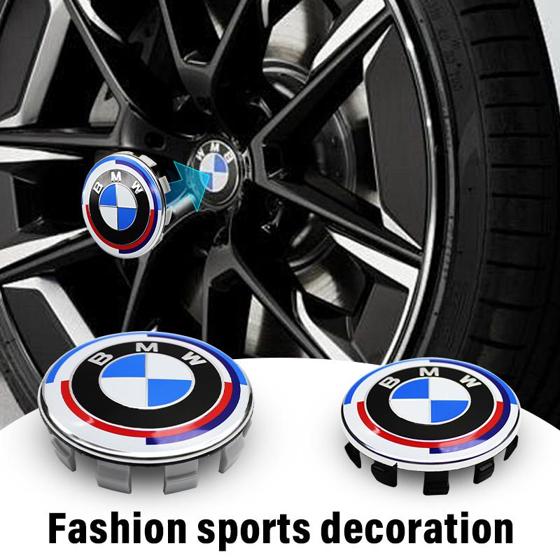 4pcs 56mm/68mm Car Logo Badge Wheel Hub Center Cover EmblemAccessories For BMW Edition M1 M2 M3 M4 M5 M6 X7M X2M X3M X4M X5M X6M
