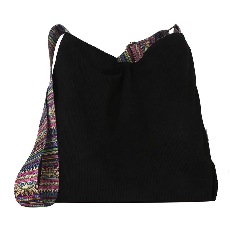 

Women Luxury Corduroy Shoulder Bag Large Handbag Big Casual Tote Canvas Lining Solid Cloth Purse Zipper Crossbody Messenger Bags