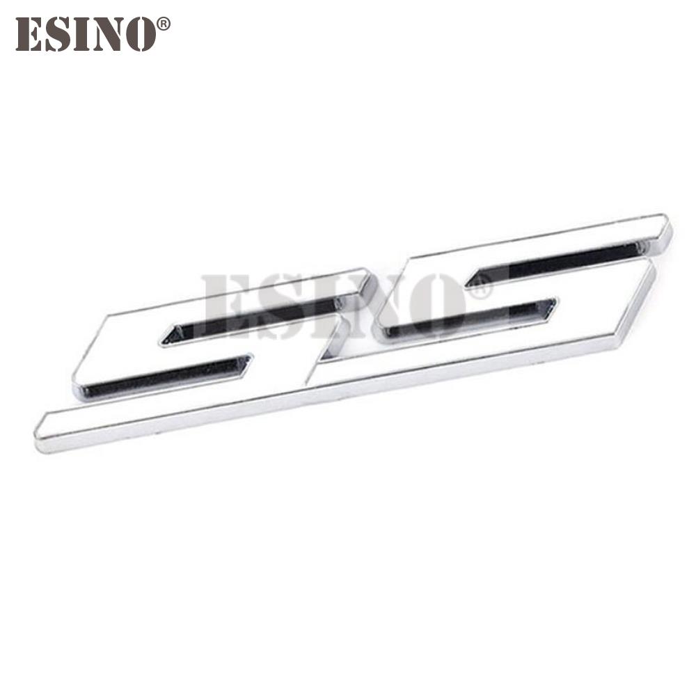 New Car Styling 3D Metal Chrome Zinc Alloy Emblem Car Body SS Front Grill Badge Sticker Decal for Chevrolet SS Camaro SS